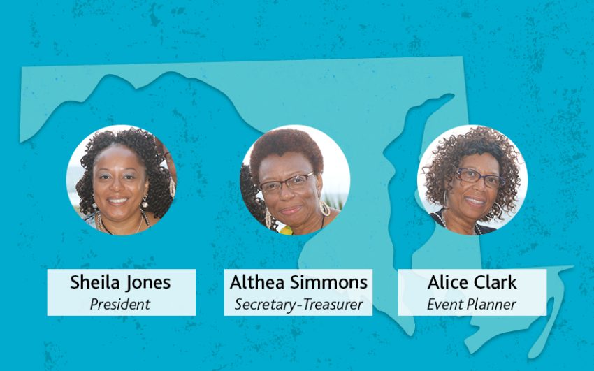 Chapter Leaders from Chapter 20168: President, Sheila Jones, Secretary-Treasurer, Althea Simmons, Event Planner, Alice Clark