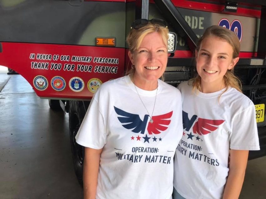 Kadi and Gracie Tubbs, founder of Operation Military Matters