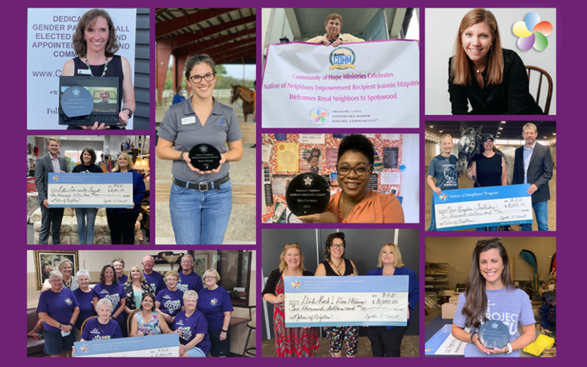 A collage photo containing all 2021 Nation of Neighbors Recipients